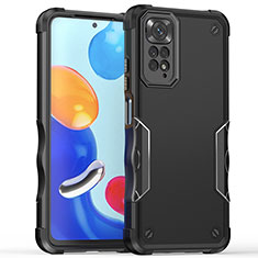 Funda Bumper Silicona y Plastico Mate Carcasa QW1 para Xiaomi Redmi Note 11 Pro 5G Negro