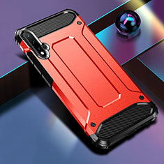Funda Bumper Silicona y Plastico Mate Carcasa R01 para Huawei Nova 5 Pro Rojo