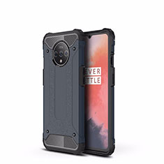 Funda Bumper Silicona y Plastico Mate Carcasa R01 para OnePlus 7T Azul