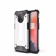 Funda Bumper Silicona y Plastico Mate Carcasa R01 para OnePlus 7T Blanco