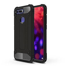 Funda Bumper Silicona y Plastico Mate Carcasa R03 para Huawei Honor V20 Negro