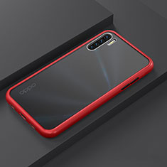 Funda Bumper Silicona y Plastico Mate Carcasa R03 para Oppo Reno3 Rojo