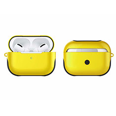 Funda Bumper Silicona y Plastico Mate Carcasa U01 para Apple AirPods Pro Amarillo