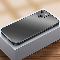 Funda Bumper Silicona y Plastico Mate Carcasa U01 para Apple iPhone 13 Mini Negro