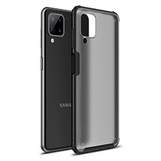 Funda Bumper Silicona y Plastico Mate Carcasa U01 para Samsung Galaxy A12 5G Negro