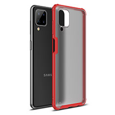 Funda Bumper Silicona y Plastico Mate Carcasa U01 para Samsung Galaxy A12 5G Rojo