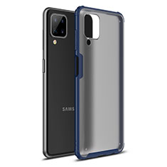 Funda Bumper Silicona y Plastico Mate Carcasa U01 para Samsung Galaxy A12 Nacho Azul