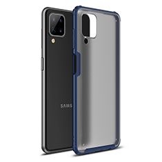 Funda Bumper Silicona y Plastico Mate Carcasa U01 para Samsung Galaxy F12 Azul