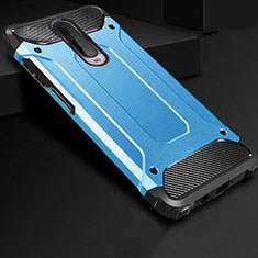 Funda Bumper Silicona y Plastico Mate Carcasa U01 para Xiaomi Poco X2 Azul Cielo