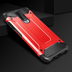 Funda Bumper Silicona y Plastico Mate Carcasa U01 para Xiaomi Poco X2 Rojo