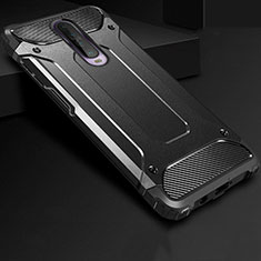 Funda Bumper Silicona y Plastico Mate Carcasa U01 para Xiaomi Redmi K30 5G Negro