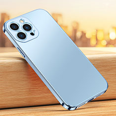 Funda Bumper Silicona y Plastico Mate Carcasa U02 para Apple iPhone 13 Pro Max Azul