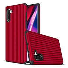 Funda Bumper Silicona y Plastico Mate Carcasa U02 para Samsung Galaxy Note 10 Rojo