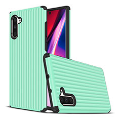 Funda Bumper Silicona y Plastico Mate Carcasa U02 para Samsung Galaxy Note 10 Verde