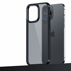 Funda Bumper Silicona y Plastico Mate Carcasa U04 para Apple iPhone 13 Pro Max Negro