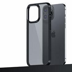 Funda Bumper Silicona y Plastico Mate Carcasa U04 para Apple iPhone 15 Pro Negro