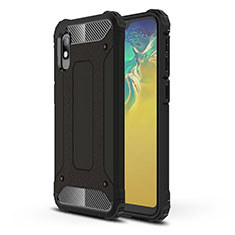 Funda Bumper Silicona y Plastico Mate Carcasa WL1 para Samsung Galaxy A10e Negro