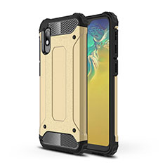 Funda Bumper Silicona y Plastico Mate Carcasa WL1 para Samsung Galaxy A10e Oro