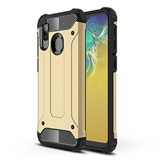 Funda Bumper Silicona y Plastico Mate Carcasa WL1 para Samsung Galaxy A20e Oro