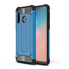 Funda Bumper Silicona y Plastico Mate Carcasa WL1 para Samsung Galaxy A21 European Azul