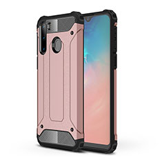 Funda Bumper Silicona y Plastico Mate Carcasa WL1 para Samsung Galaxy A21 European Oro Rosa