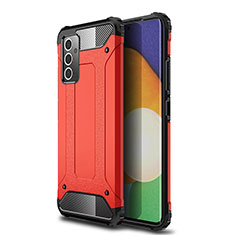 Funda Bumper Silicona y Plastico Mate Carcasa WL1 para Samsung Galaxy A24 4G Rojo