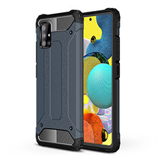 Funda Bumper Silicona y Plastico Mate Carcasa WL1 para Samsung Galaxy A51 4G Azul Real