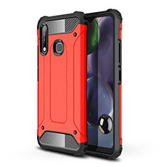 Funda Bumper Silicona y Plastico Mate Carcasa WL1 para Samsung Galaxy A70E Rojo
