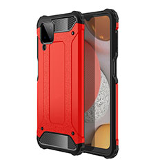 Funda Bumper Silicona y Plastico Mate Carcasa WL1 para Samsung Galaxy F12 Rojo