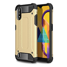 Funda Bumper Silicona y Plastico Mate Carcasa WL1 para Samsung Galaxy M01 Oro