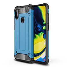Funda Bumper Silicona y Plastico Mate Carcasa WL1 para Samsung Galaxy M11 Azul