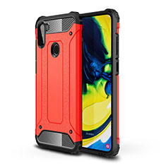 Funda Bumper Silicona y Plastico Mate Carcasa WL1 para Samsung Galaxy M11 Rojo