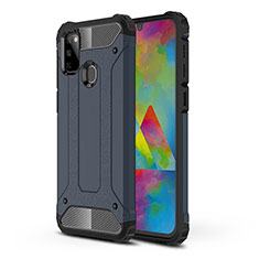 Funda Bumper Silicona y Plastico Mate Carcasa WL1 para Samsung Galaxy M30s Azul Real