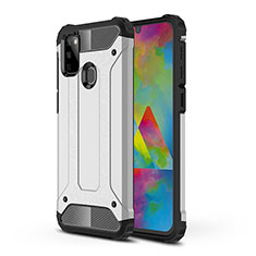 Funda Bumper Silicona y Plastico Mate Carcasa WL1 para Samsung Galaxy M30s Plata