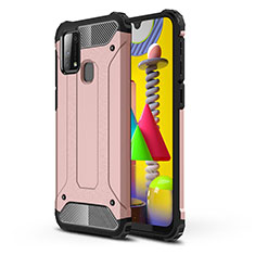 Funda Bumper Silicona y Plastico Mate Carcasa WL1 para Samsung Galaxy M31 Oro Rosa
