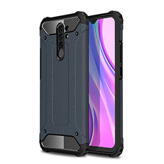 Funda Bumper Silicona y Plastico Mate Carcasa WL1 para Xiaomi Poco M2 Azul Real