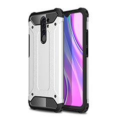 Funda Bumper Silicona y Plastico Mate Carcasa WL1 para Xiaomi Poco M2 Plata