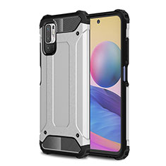 Funda Bumper Silicona y Plastico Mate Carcasa WL1 para Xiaomi POCO M3 Pro 5G Plata