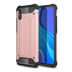 Funda Bumper Silicona y Plastico Mate Carcasa WL1 para Xiaomi Redmi 9A Oro Rosa