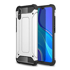 Funda Bumper Silicona y Plastico Mate Carcasa WL1 para Xiaomi Redmi 9i Plata