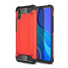 Funda Bumper Silicona y Plastico Mate Carcasa WL1 para Xiaomi Redmi 9i Rojo