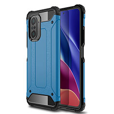 Funda Bumper Silicona y Plastico Mate Carcasa WL1 para Xiaomi Redmi K40 5G Azul