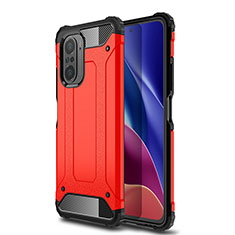 Funda Bumper Silicona y Plastico Mate Carcasa WL1 para Xiaomi Redmi K40 5G Rojo