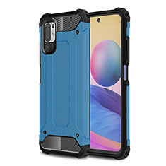 Funda Bumper Silicona y Plastico Mate Carcasa WL1 para Xiaomi Redmi Note 10 5G Azul