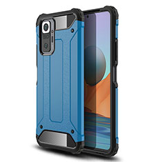 Funda Bumper Silicona y Plastico Mate Carcasa WL1 para Xiaomi Redmi Note 10 Pro 4G Azul