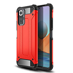 Funda Bumper Silicona y Plastico Mate Carcasa WL1 para Xiaomi Redmi Note 10 Pro 4G Rojo