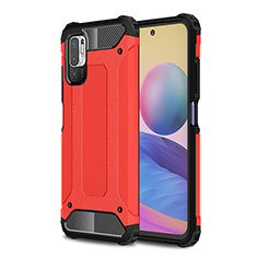 Funda Bumper Silicona y Plastico Mate Carcasa WL1 para Xiaomi Redmi Note 10T 5G Rojo