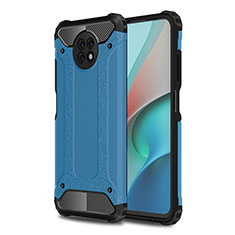 Funda Bumper Silicona y Plastico Mate Carcasa WL1 para Xiaomi Redmi Note 9 5G Azul