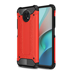 Funda Bumper Silicona y Plastico Mate Carcasa WL1 para Xiaomi Redmi Note 9 5G Rojo