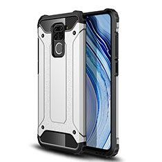 Funda Bumper Silicona y Plastico Mate Carcasa WL1 para Xiaomi Redmi Note 9 Plata